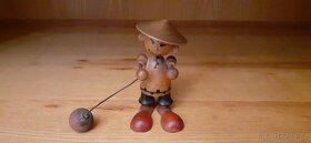 dřevěná figurka - panáček vietnámek/číňánek - 2