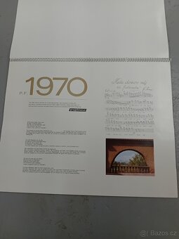 Nástěny kalendář Pragoinvest 1970 - 2