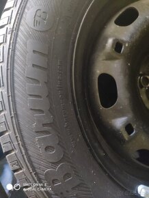 Prodej 4ks letní pneu Barum plechy 5Jx14 et35 165/70 r14 - 2