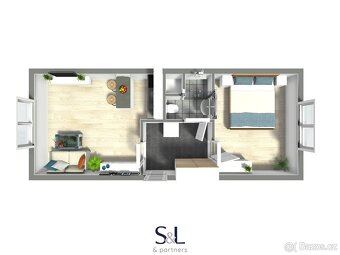 Pronájem bytu 2+kk 43 m2, Liberec XXV-Vesec, ev.č. 01323 - 2