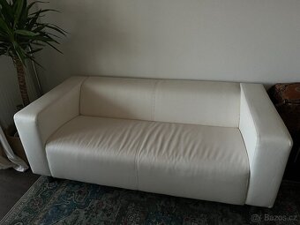 Kožená bílá sedačka / gauč IKEA - 2