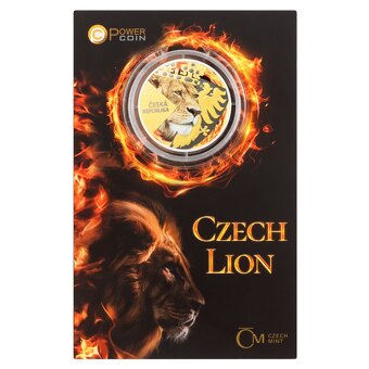 Stříbrná uncová investiční mince Český lev 2024 kolor proof - 2