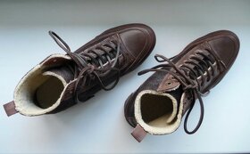 Luxusní kotník. zateplené kožené boty 37 - 2