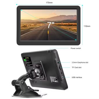 GPS navigace 7" pro auto a kamion s mapami Evropy - 2