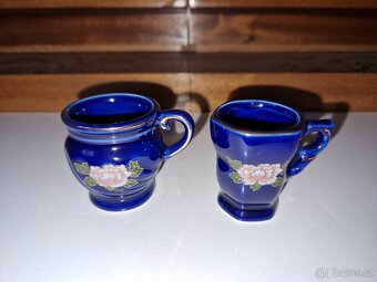 Miniatury z modrého porcelánu, 2 ks - 2
