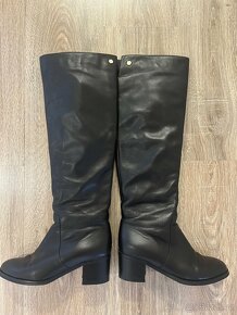 Podzimní/zimní kožené kozačky - 2