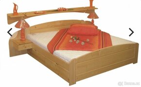 Manželská masivní postel 200x200 - 2
