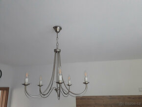 Kovový nerezový pětiramenný lustr - 2