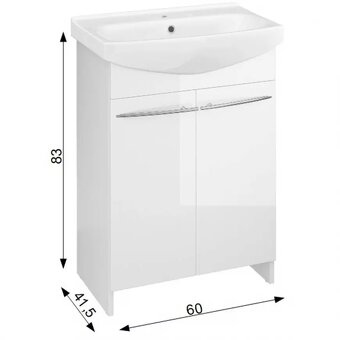 Umyvadlo se skříňkou + baterie otočná NOVÉ NEPOUŽITÉ - 2