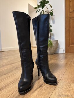 Dámské kožené kozačky vel 37 - 2