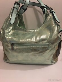 Kabelka nová zelená Metallic - 2