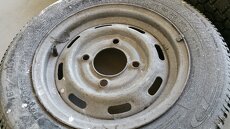 Prodám 4ks originál plechové obuté disky na Škoda 105,120 M - 2