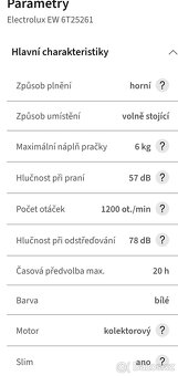 Pračka Electrolux EW6T25261 - 2
