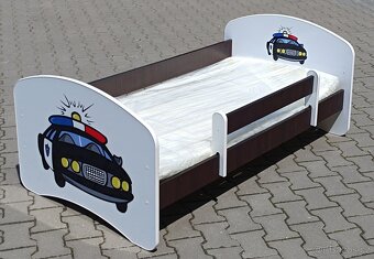 Dětská postel s matrací 180x90cm POLICIE - 2