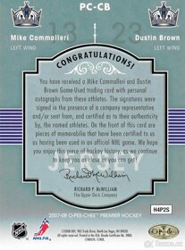 AUTO patch karta Brown/Cammalleri 07-08 OPC Premier Pairings - 2