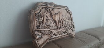 Drevený obraz 52×34cm.hr.4.cm Poľovnicke motivy - 2