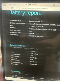 MS Surface Pro 10 i5 16 RAM 512G Dock KOMPLET - baterie 100% - 2