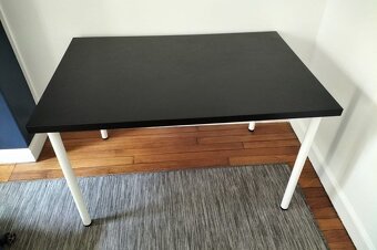 Černý stůl Ikea Linnmon Adils 100x60x74cm jako nový - 2