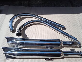 Nové výfuky rybiny + kolena Jawa ČZ 250/353 a 350/354 ,české - 2