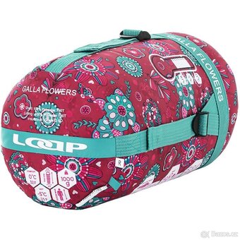 Dívčí mumiový spacák Loap GALLA FLOWERS - máme 2 ks - 2