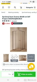 Sprchový kout -čtverec 80x80 - 2