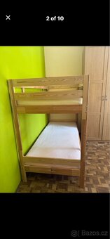 MYDAL Rám dětské palandy borovice + 2x matrace - 2