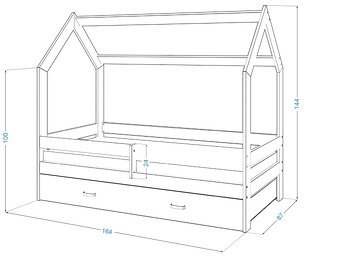 Dětská postýlka domeček - 2