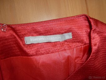 Červené lesklé romantické šaty XS zn. 3SUISSES COLECTION - 2