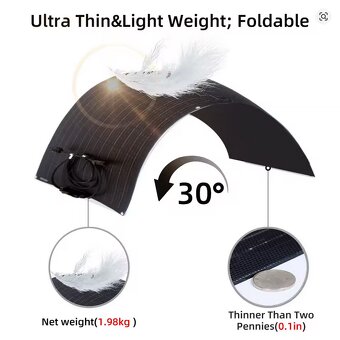 4ks 95w (400W) ETFE Flexi solární panel Ohebný a lehký - 2