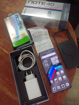 Infinix Note 40, 8/256 GB, doklad, záruka, fólie, top stav - 2
