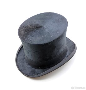 Cylindr, klobouk starý elegantní, plstěný - 2