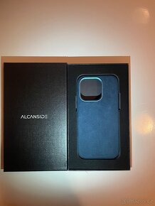 Alcantarové pouzdro pro iPhone 15 pro,modré - 2