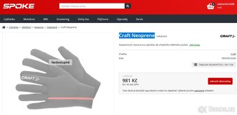 Dámské rukavice Craft Neoprene, vel. M - 2