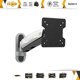 RICOO S2611 Držák monitoru na zeď - 2