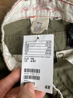 Kraťasy H&M nové velikost 110 - 2