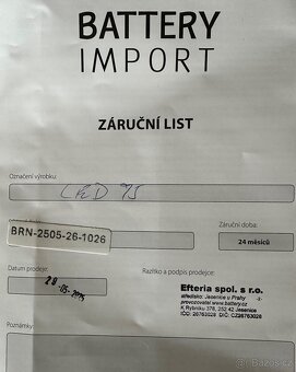 PRODÁM NOVOU TRAKČNÍ BATERII - 2