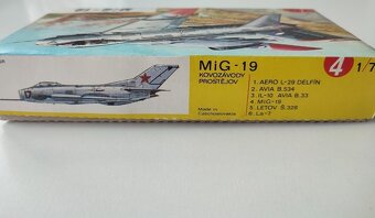 Modelová stavebnice letounu MiG-19S v měřítku 1:72 - 2