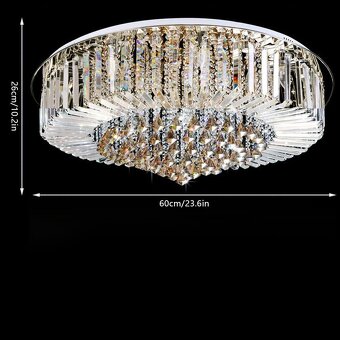 60 cm lustrové křišťálové stropní svítidlo LED 12 W - 2