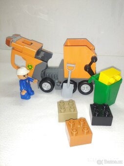 Lego duplo 5637 popelářské auto oranžové - 2
