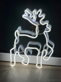 Světelný vánoční sob - 50 x 40 cm - 2