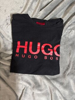 Černé pánské triko Hugo Boss Dolive - 2