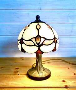 Stará malá Tiffany lampa, rozměry 27 x 15 cm - 2