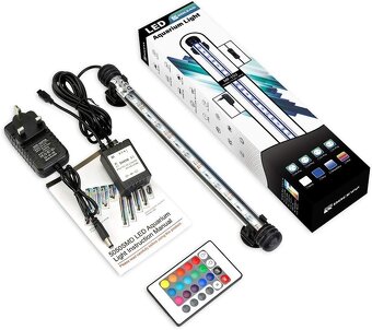Akvarijní LED RGB osvětlení s dálkovým ovládáním, délka 28cm - 2
