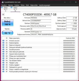 M.2 SSD NVMe 4TB - Crucial P3 - 2