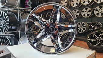 NOVÁ CHROM alu kola 5x112 R18 5x114,3 disky VW Škoda MB Audi - 2