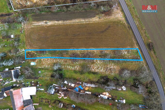 Prodej úzkého pozemku k bydlení, 865 m2, v Čisté u Rakovníka - 2