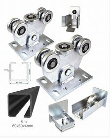 Brána posuvná samonosná - komponenty pro výrobu, nové. - 2