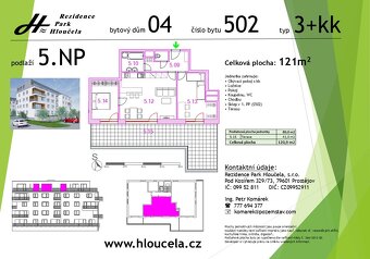 Prodej bytu 3+kk 121 m² s velkou terasou - 2