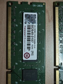 RAM paměť transcend 2 x 4 GB DDR3 1333 DIMM CL9 - 2