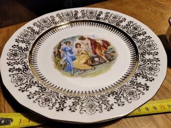 Starý porcelánový talíř Tři Grácie - 2
